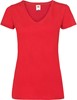 Fruit Of The Loom F271N Ladies´ Valueweight V Neck T - Red - XXL afbeelding