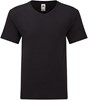 Fruit Of The Loom F273 Iconic 150 V Neck T - Black - XL afbeelding