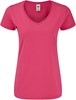 Fruit Of The Loom F274 Ladies´ Iconic 150 V Neck T - Fuchsia - S afbeelding