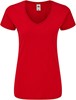 Fruit Of The Loom F274 Ladies´ Iconic 150 V Neck T - Red - XS afbeelding