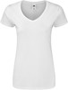 Fruit Of The Loom F274 Ladies´ Iconic 150 V Neck T - White - XS afbeelding