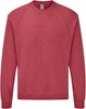 Fruit Of The Loom F304 Classic Raglan Sweat - Heather Red - XL afbeelding