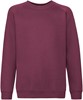 Fruit Of The Loom F304K Kids´ Premium Raglan Sweat - Burgundy - 116 afbeelding