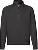 Fruit Of The Loom F382 Premium Zip Neck Raglan Sweat - Black - XL afbeelding