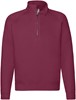 Fruit Of The Loom F382 Premium Zip Neck Raglan Sweat - Burgundy - S afbeelding