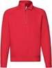 Fruit Of The Loom F382 Premium Zip Neck Raglan Sweat - Red - L afbeelding