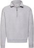 Fruit Of The Loom F382N Classic Zip Neck Sweat - Heather Grey - XXL afbeelding