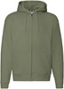 Fruit Of The Loom F401 Premium Hooded Sweat Jacket - Classic Olive - S afbeelding