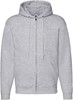Fruit Of The Loom F401 Premium Hooded Sweat Jacket - Heather Grey - XL afbeelding