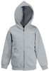 Fruit Of The Loom F401K Kids´ Premium Hooded Sweat Jacket - Heather Grey - 164 afbeelding