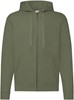 Fruit Of The Loom F401N Classic Hooded Sweat Jacket - Classic Olive - L afbeelding