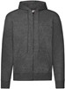 Fruit Of The Loom F401N Classic Hooded Sweat Jacket - Dark Heather Grey - M afbeelding