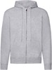 Fruit Of The Loom F401N Classic Hooded Sweat Jacket - Heather Grey - 5XL afbeelding