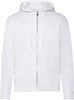 Fruit Of The Loom F401N Classic Hooded Sweat Jacket - White - L afbeelding