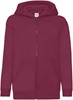 Fruit Of The Loom F401NK Kids´ Classic Hooded Sweat Jacket - Burgundy - 152 afbeelding