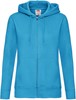 Fruit Of The Loom F440N Ladies´ Premium Hooded Sweat Jacket - Azure Blue - XS afbeelding