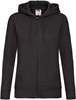 Fruit Of The Loom F440N Ladies´ Premium Hooded Sweat Jacket - Black - L afbeelding