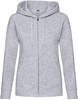 Fruit Of The Loom F440N Ladies´ Premium Hooded Sweat Jacket - Heather Grey - S afbeelding