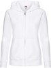 Fruit Of The Loom F440N Ladies´ Premium Hooded Sweat Jacket - White - S afbeelding