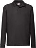 Fruit Of The Loom F504K Kids´ Long Sleeve 65/35 Polo - Black - 116 afbeelding