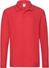 Fruit Of The Loom F541N Premium Long Sleeve Polo - Red - L afbeelding