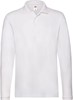 Fruit Of The Loom F541N Premium Long Sleeve Polo - White - 3XL afbeelding