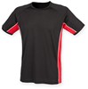 Finden+Hales FH240 Performance Panel T-Shirt - Black/Red/White - XL afbeelding