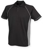 Finden+Hales FH370 Men´s Piped Performance Polo - Black/Gunmetal Grey/Gunmetal Grey - XXL afbeelding