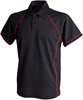 Finden+Hales FH370 Men´s Piped Performance Polo - Black/Red - 3XL afbeelding