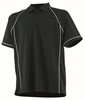 Finden+Hales FH370 Men´s Piped Performance Polo - Black/White - M afbeelding