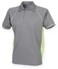 Finden+Hales FH370 Men´s Piped Performance Polo - Gunmetal Grey/Lime/Lime - M afbeelding