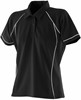 Finden+Hales FH371 Ladies´ Piped Performance Polo - Black/White - S afbeelding