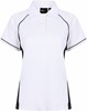 Finden+Hales FH371 Ladies´ Piped Performance Polo - White/Black/Black - L afbeelding