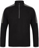 Finden+Hales FH571 Adults 1/4 Zip Midlayer With Contrast Panelling - Black/Gunmetal Grey - M afbeelding