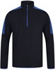 Finden+Hales FH571 Adults 1/4 Zip Midlayer With Contrast Panelling - Navy/Royal - L afbeelding