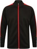 Unisex Tracksuit-top met ritssluiting Black/Red - 3XL