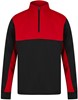 Adults 1/4 Zip Tracksuit Top met rits Black/Red - 3XL