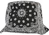 Flexfit FX5003BP Bandana Print Bucket Hat - Black/White - One Size afbeelding