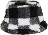 Flexfit FX5003SC Sherpa Check Bucket Hat - White/Black - One Size afbeelding