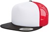 Flexfit FX6005FW Foam Trucker With White Front - Black/White/Red - One Size afbeelding