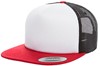 Flexfit FX6005FW Foam Trucker With White Front - Red/White/Black - One Size afbeelding