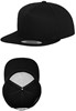 Flexfit FX6007 Classic 5 Panel Snapback - Black/Black - One Size afbeelding