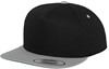 Flexfit FX6007T Classic 5 Panel Snapback Cap - Black/Silver - One Size afbeelding
