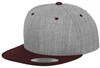 Flexfit FX6089MT Classic Snapback 2-Tone - Heather Grey/Maroon - One Size afbeelding