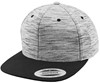 Flexfit FX6089SC Stripes Melange Crown Snapback - Grey (Stripes Melange)/Black - One Size afbeelding