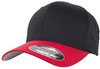 Flexfit FX6277T Flexfit Wooly Combed 2-Tone Cap - Black/Red - S/M afbeelding