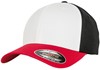 Flexfit FX6277TT 3-Tone Flexfit Cap - Red/White/Black - S/M afbeelding