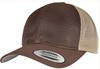 Flexfit FX6360T 360° Omnimesh 2-Tone Cap - Brown/Khaki - One Size afbeelding
