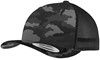 Flexfit FX6606C Camo Trucker Cap - Dark Camo/Black - One Size afbeelding