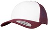 Flexfit FX6606CF Retro Trucker Colored Front - Maroon/White/Maroon - One Size afbeelding